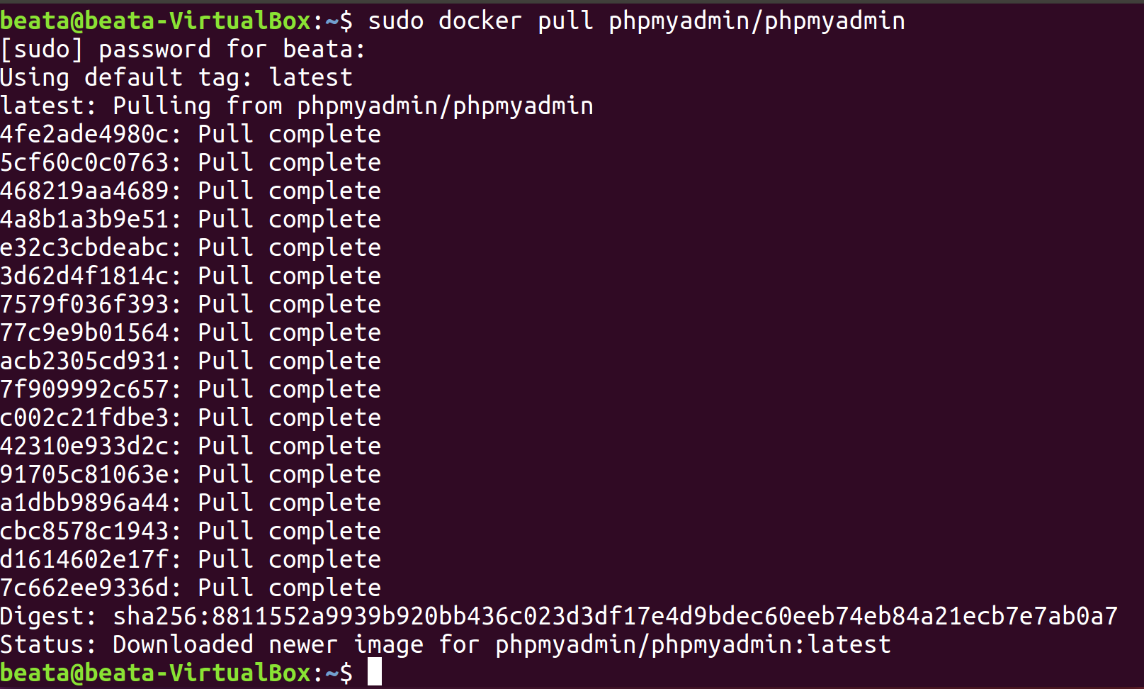 Docker i phpMyAdmin zdj.3