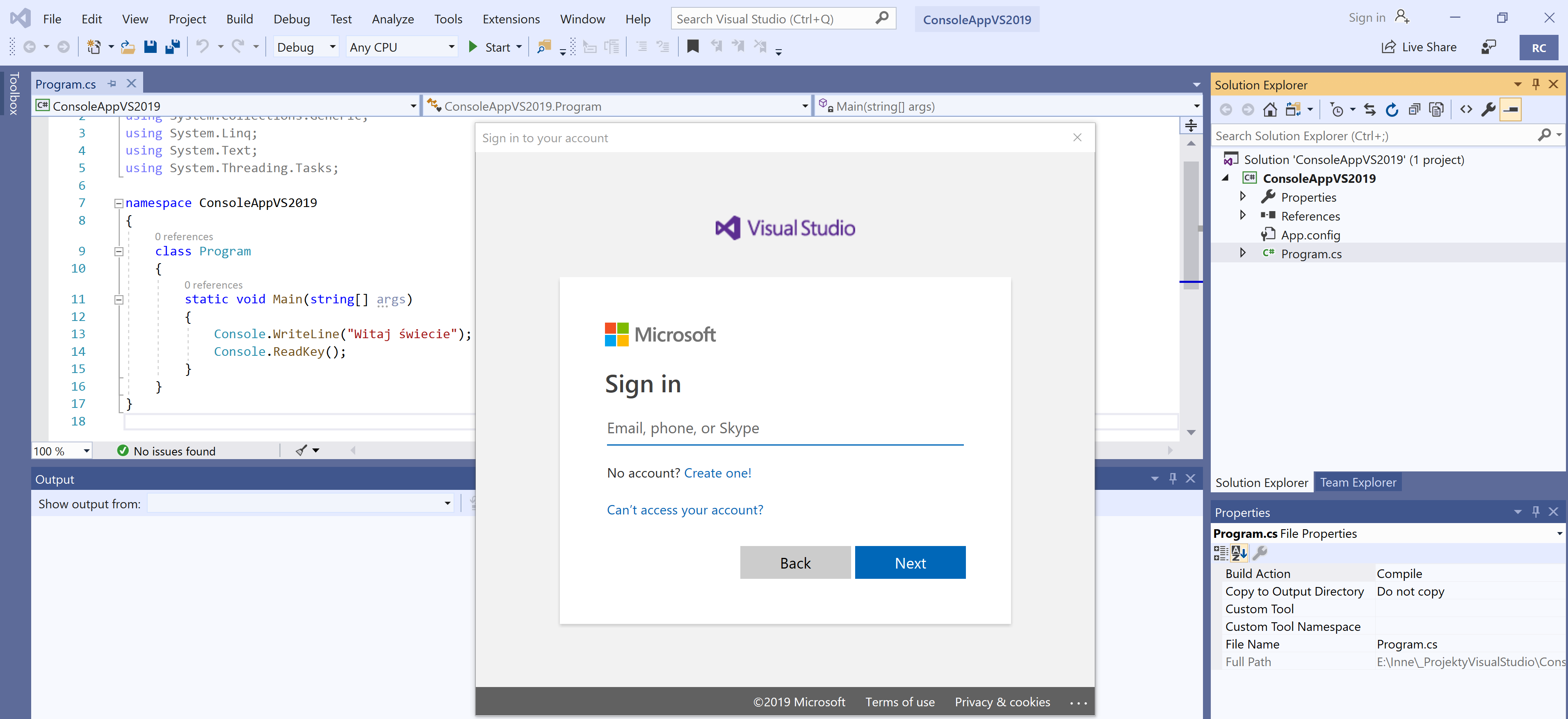 Instalacja Visual Studio 2019 Community Edition